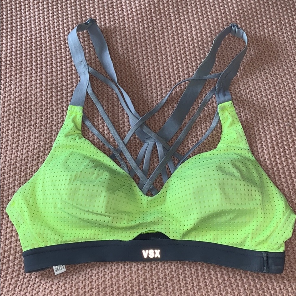 Neon Yellow PINK SportsBra